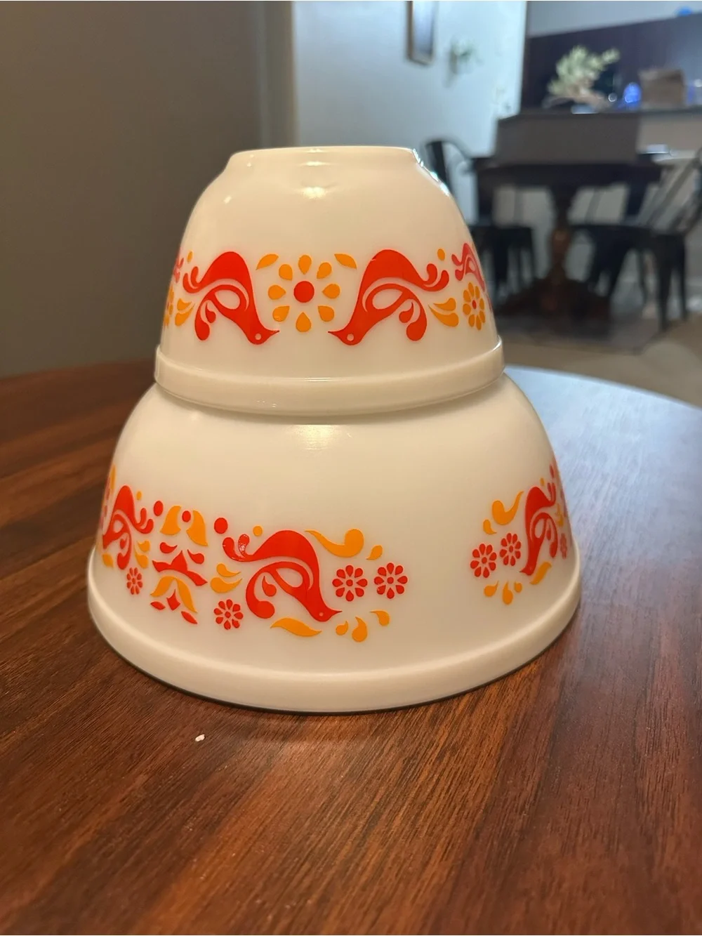 Rare Vintage Pyrex Friendship Nesting Mixing Bowl Set Of 2